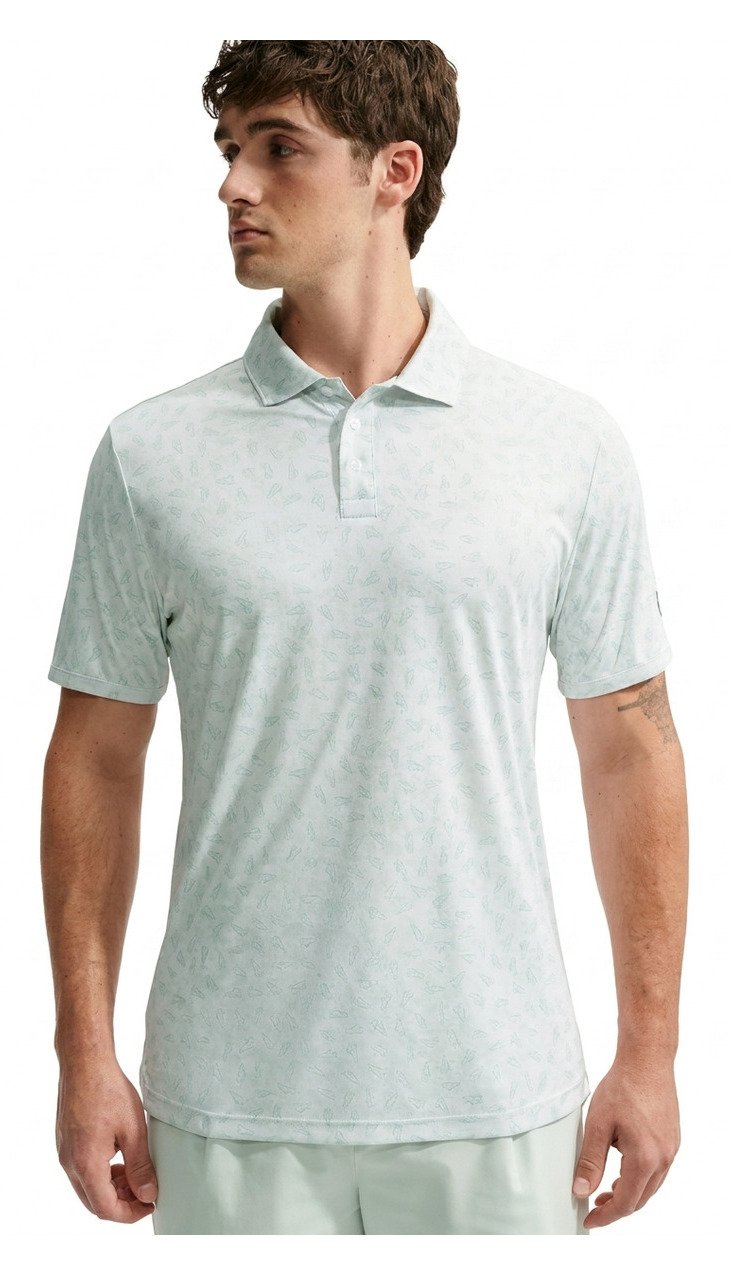 Nike Par Dri-FIT Grass Print heren polo, wit