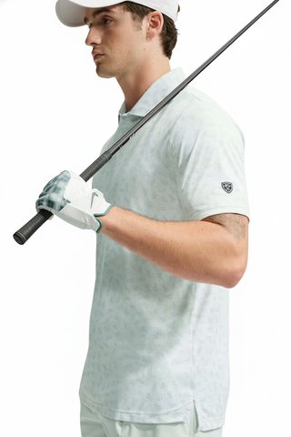 Nike Par Dri-FIT Grass Print heren polo, wit