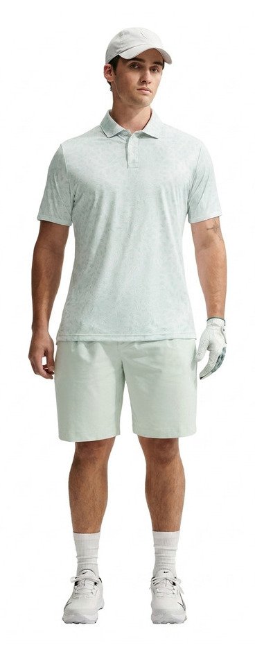 Nike Par Dri-FIT Grass Print heren polo, wit