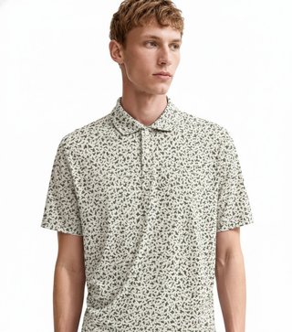 Nike Par Microprint Birds heren polo, light orewood brown