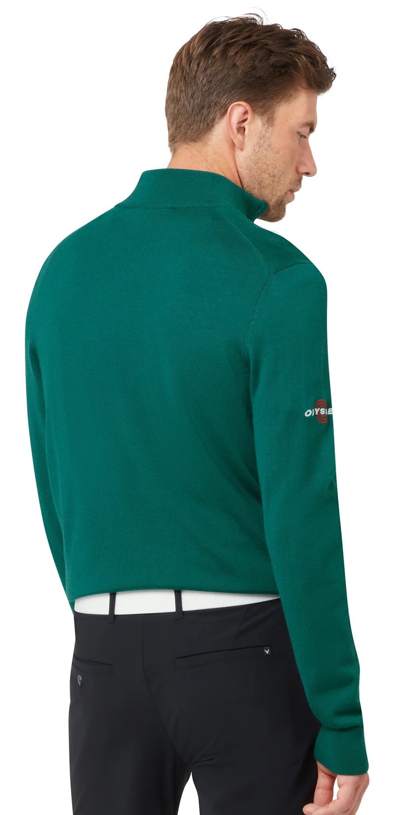 Callaway 1/4 Blended Merino heren trui, blue coral
