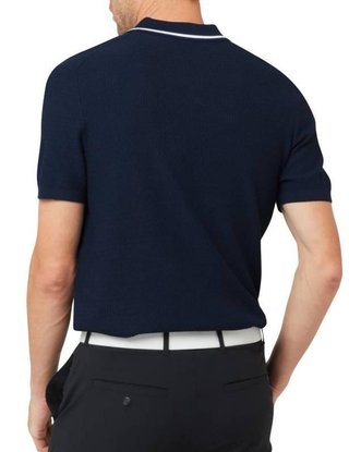 Callaway Textured sweater heren polo, peacoat