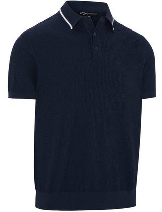 Callaway Textured sweater heren polo, peacoat
