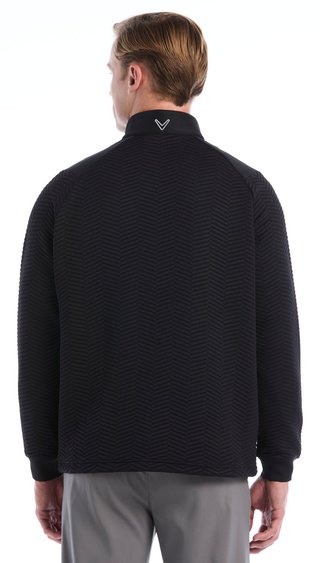 Callaway Chev Jacquard heren pullover, caviar