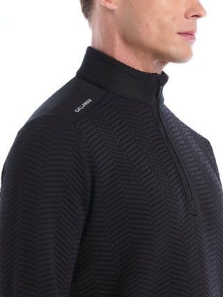 Callaway Chev Jacquard heren pullover, caviar