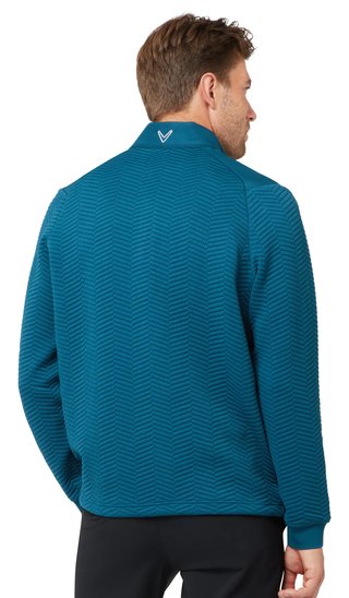 Callaway Chev Jacquard heren pullover, blue coral
