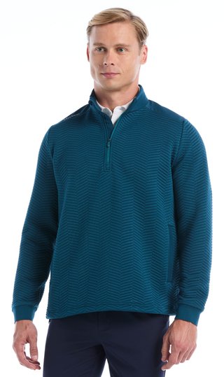 Callaway Chev Jacquard heren pullover, blue coral