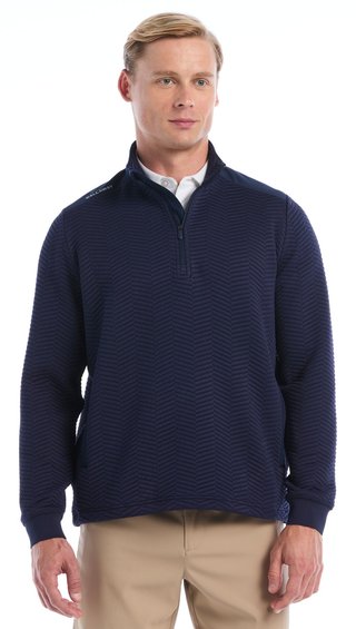 Callaway Chev Jacquard heren pullover, peacoat