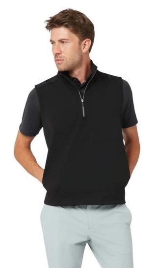 Callaway Lightweight 1/4-Zip heren vest, caviar