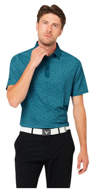 Callaway Confetti Tee Print heren polo, blue coral