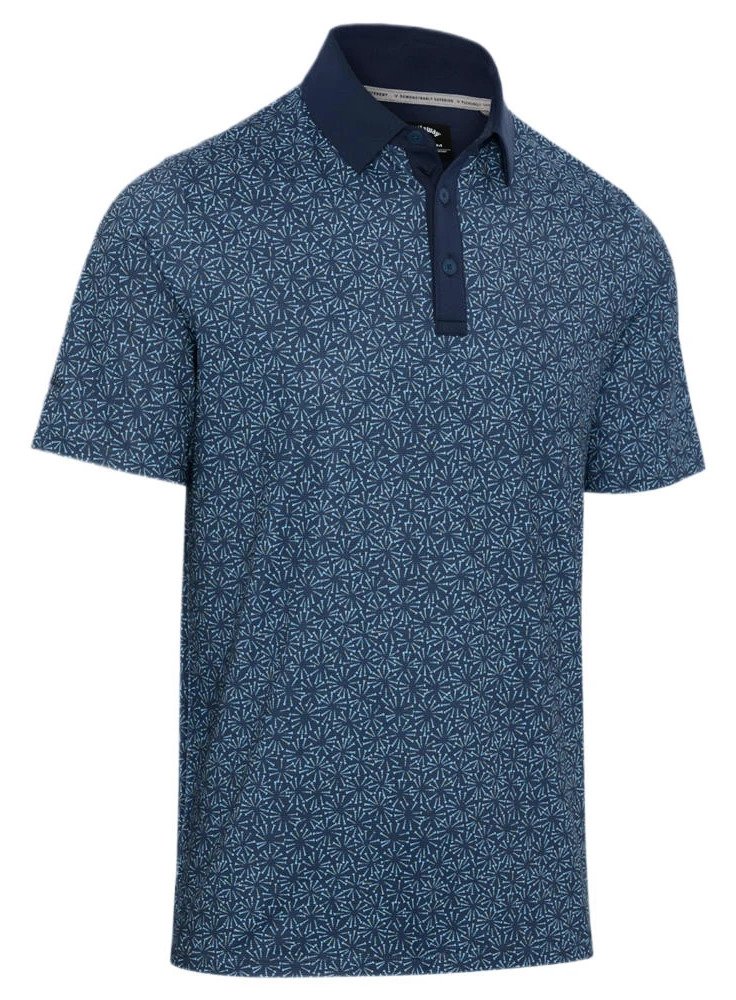 Callaway Confetti Tee Print heren polo, peacoat