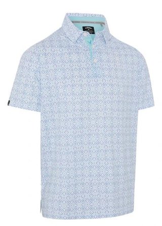 Callaway Printed Fractal Chev heren polo, wit