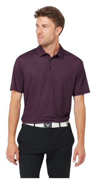 Callaway Trademark Golf Printed heren polo, italian plum