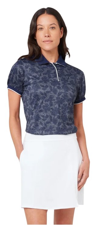 Callaway Rib Tim Printed dames polo, blue depths