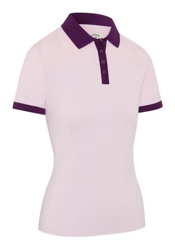 Callaway Colourblock Rib dames polo, cherry blossom