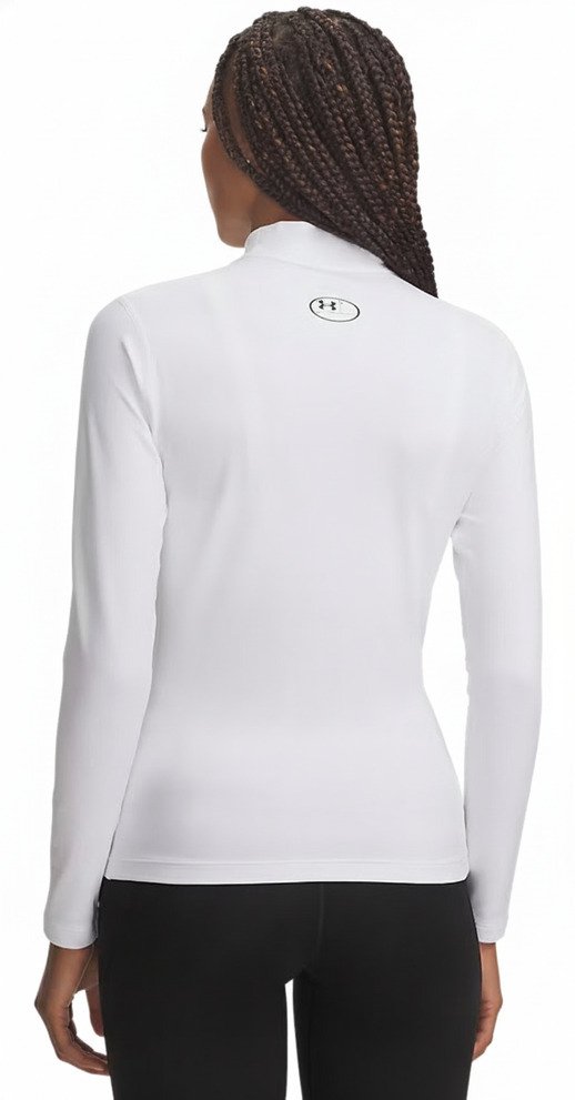 Under Armour ColdGear Mock Long Sleeve dames t-shirt met lange mouwen, wit