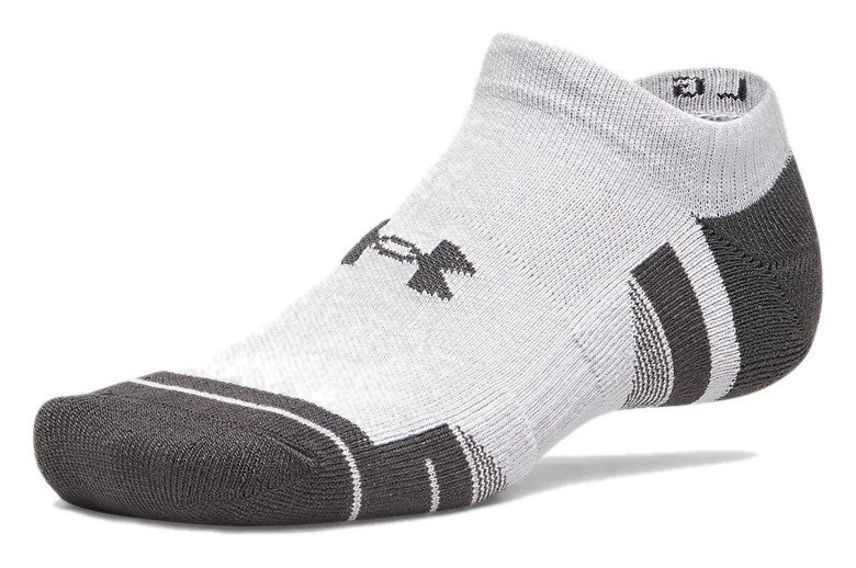 Under Armour Performance Tech No Show unisex sokken, 3pack, mod gray/white/jet gray