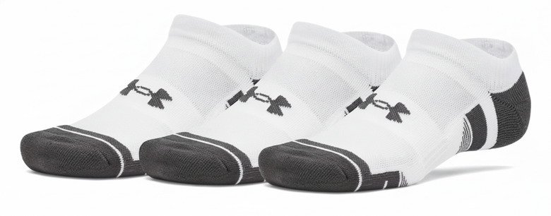 Under Armour Performance Tech No Show unisex sokken, 3pack, wit