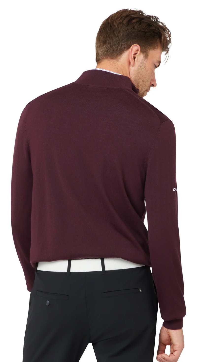 Callaway 1/4 Blended Merino heren trui, italian plum