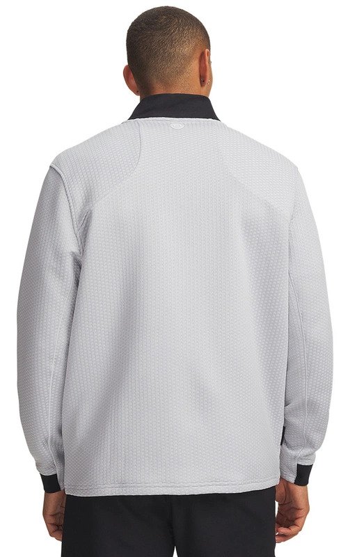 Under Armour Drive Pro Hybrid FZ heren sweater, halo grijs/wit