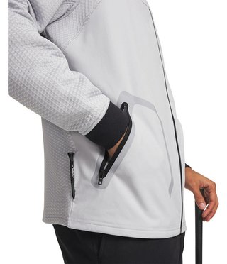 Under Armour Drive Pro Hybrid FZ heren sweater, halo grijs/wit