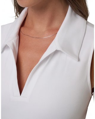 Travis Mathew Skyloft Light Sleeveless dames polo, wit