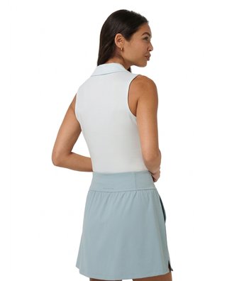 Travis Mathew Skyloft Light Sleeveless dames polo, heather cloudwash
