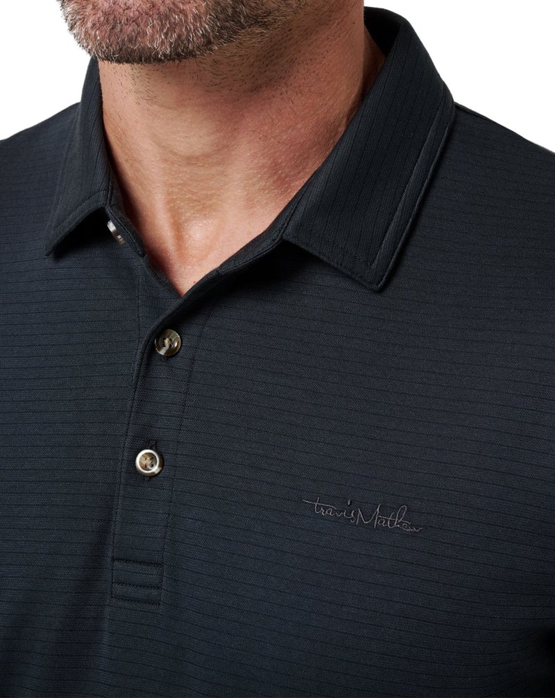 Travis Mathew The Zinna 2.0 No Logo heren polo, zwart