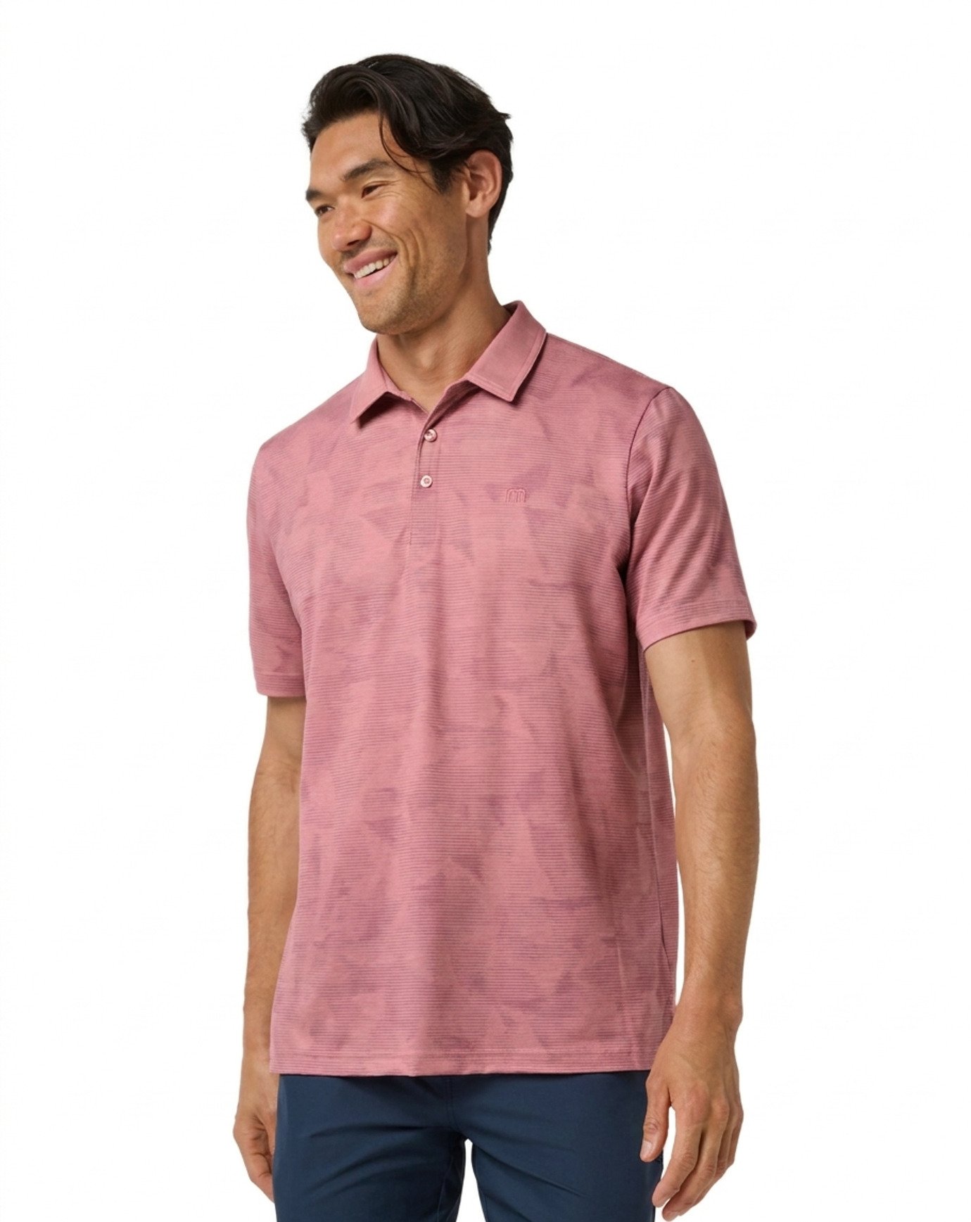 Travis Mathew Featherweight Backnine heren polo, mauveglow