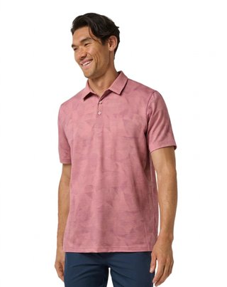Travis Mathew Featherweight Backnine heren polo, mauveglow