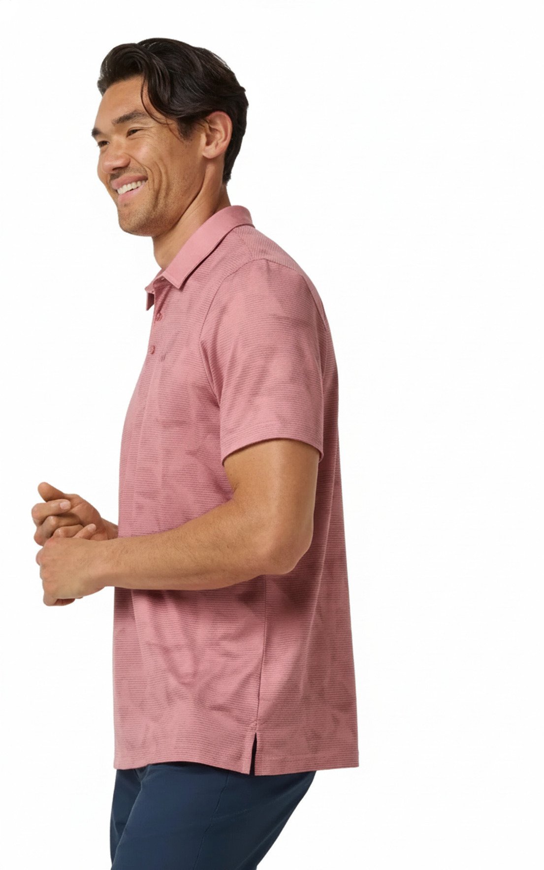 Travis Mathew Featherweight Backnine heren polo, mauveglow