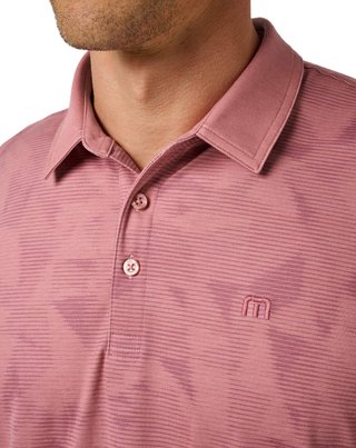 Travis Mathew Featherweight Backnine heren polo, mauveglow