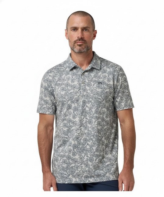Travis Mathew Featherweight Sunbeam heren polo, italian sand