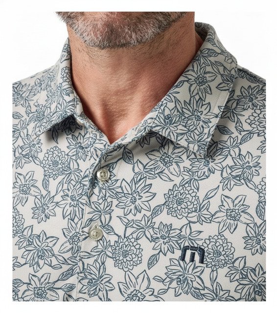 Travis Mathew Featherweight Sunbeam heren polo, italian sand