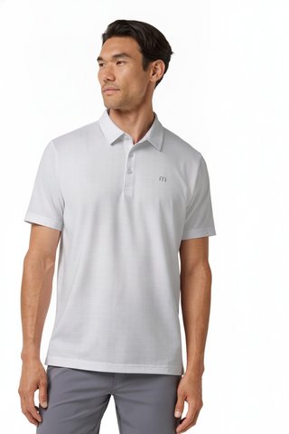 Travis Mathew Featherweight Trophy Ready heren polo, wit