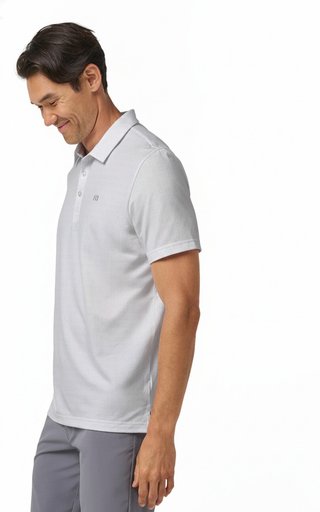 Travis Mathew Featherweight Trophy Ready heren polo, wit