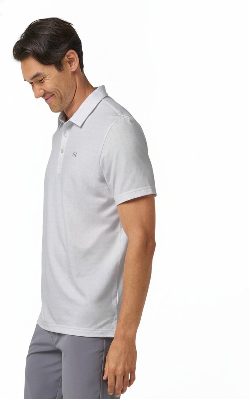 Travis Mathew Featherweight Trophy Ready heren polo, wit