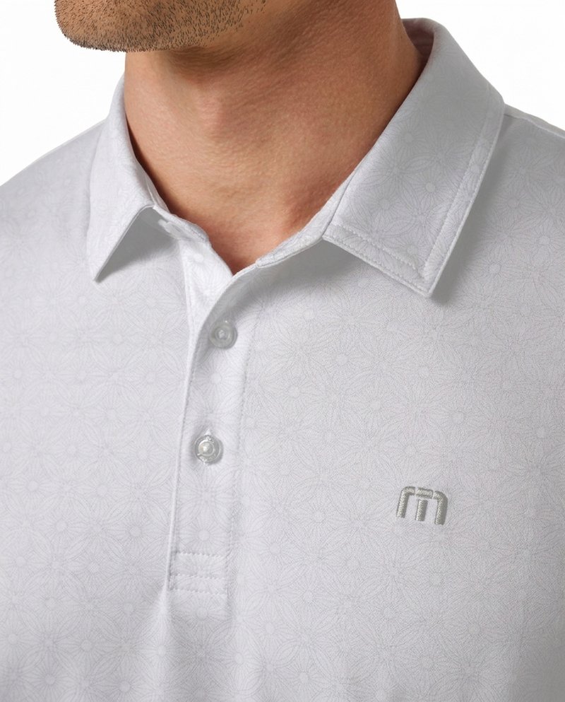 Travis Mathew Featherweight Trophy Ready heren polo, wit