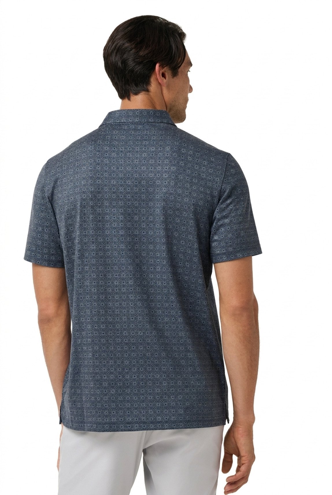 Travis Mathew Featherweight Trophy Ready heren polo, total eclipse