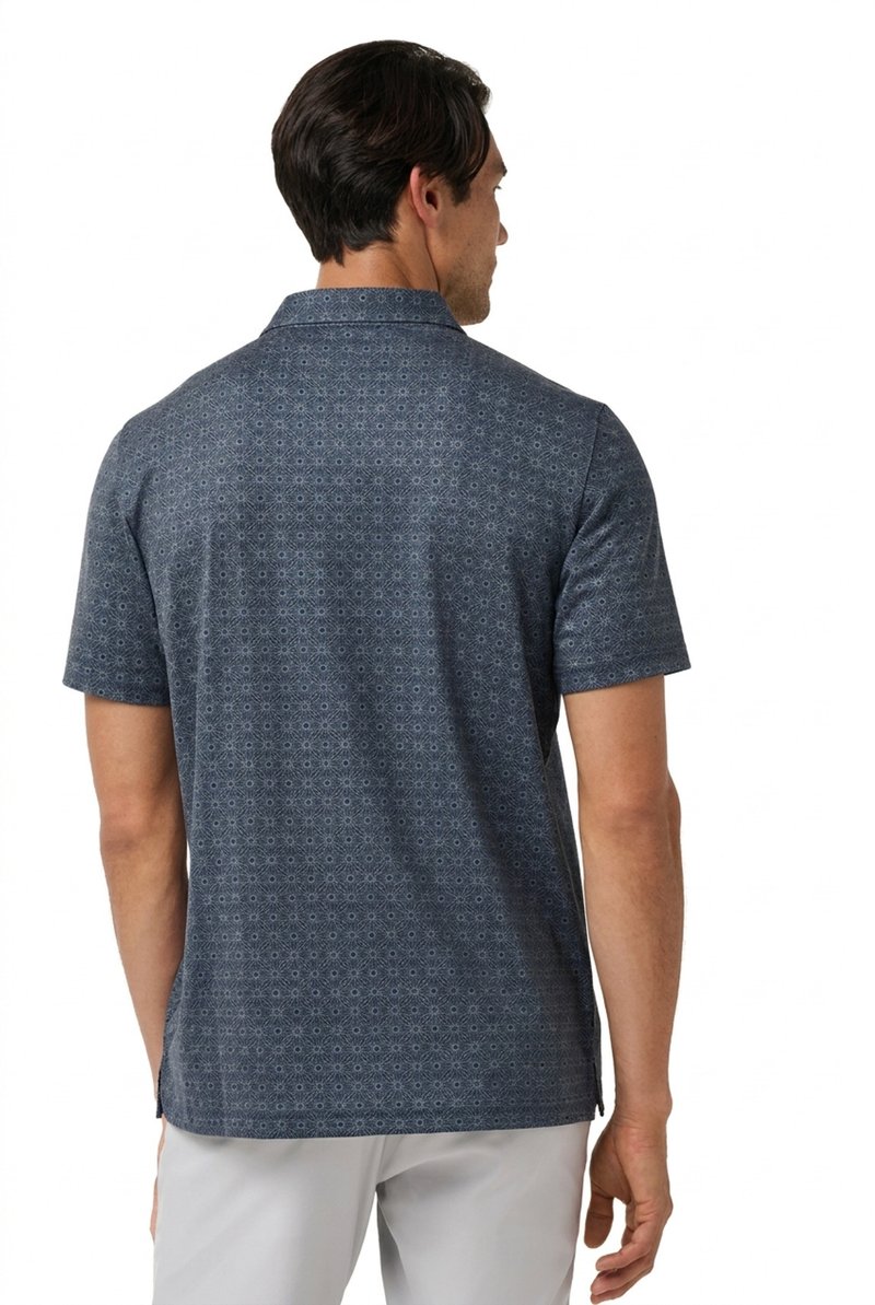 Travis Mathew Featherweight Trophy Ready heren polo, total eclipse