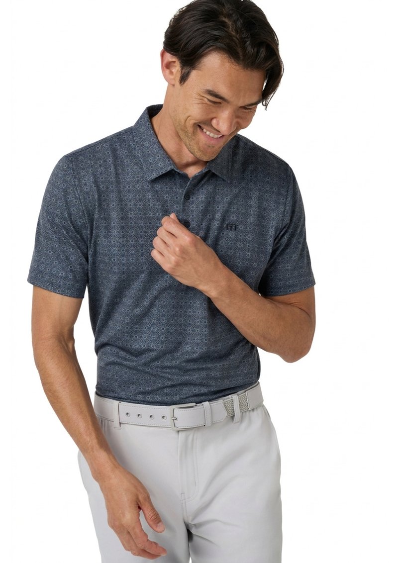 Travis Mathew Featherweight Trophy Ready heren polo, total eclipse