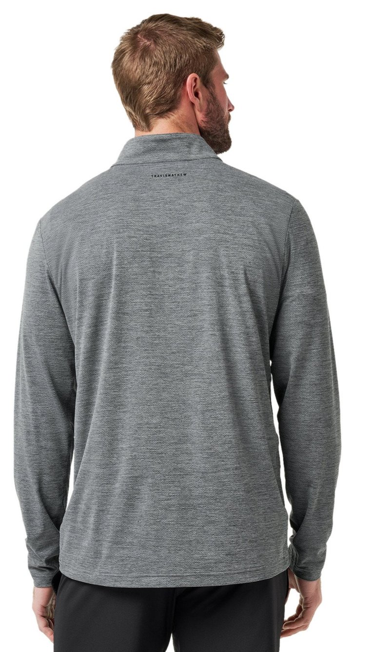 Travis Mathew Heater Pro 1/4Zip heren sweater, heather grey