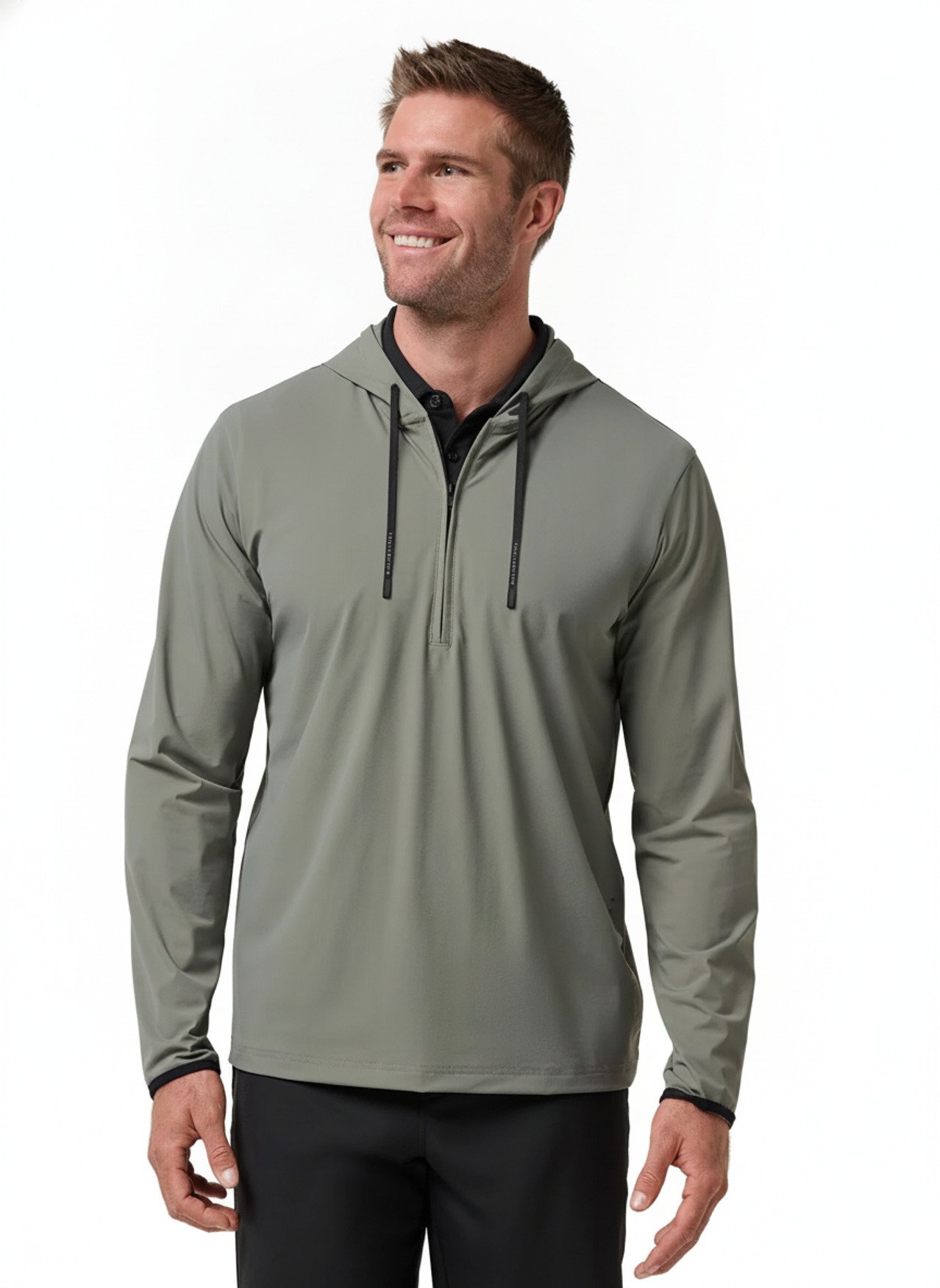Travis Mathew Hero Hour Tech heren hoodie, dark olive