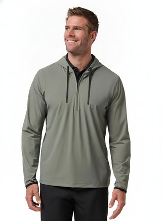 Travis Mathew Hero Hour Tech heren hoodie, dark olive