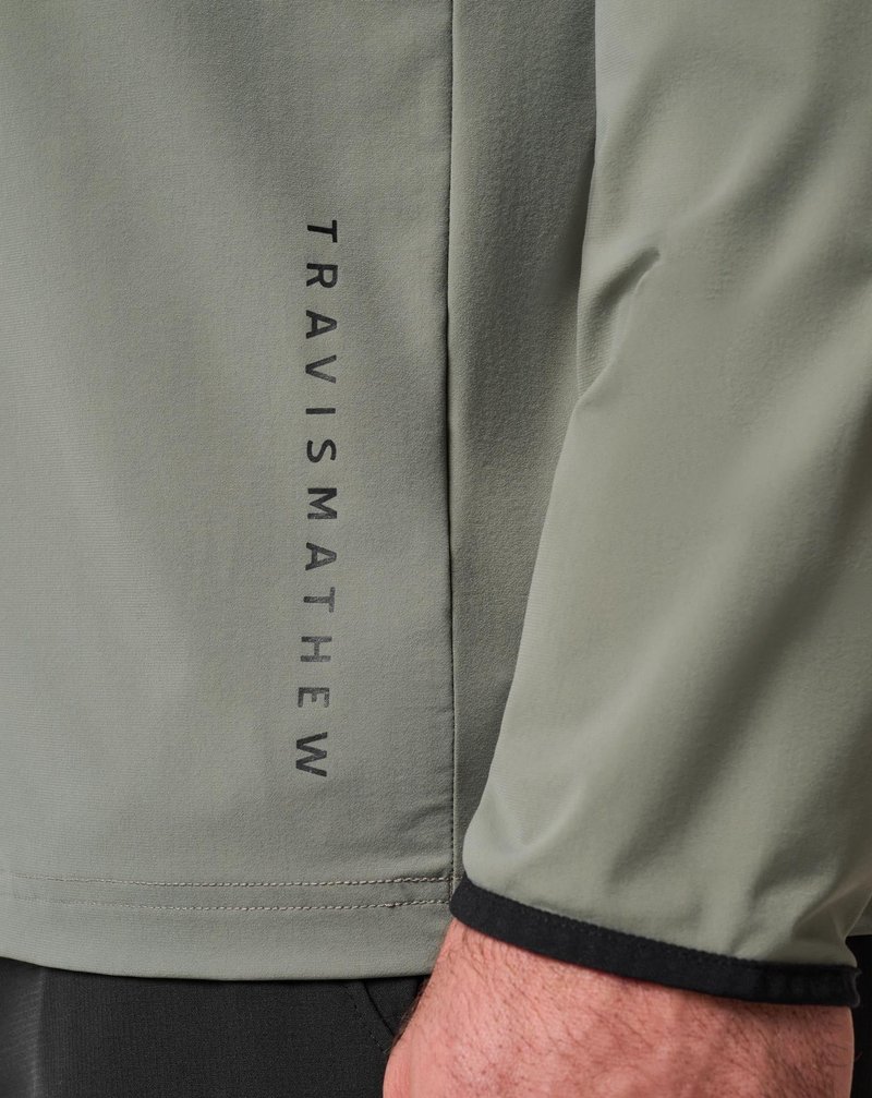 Travis Mathew Hero Hour Tech heren hoodie, dark olive