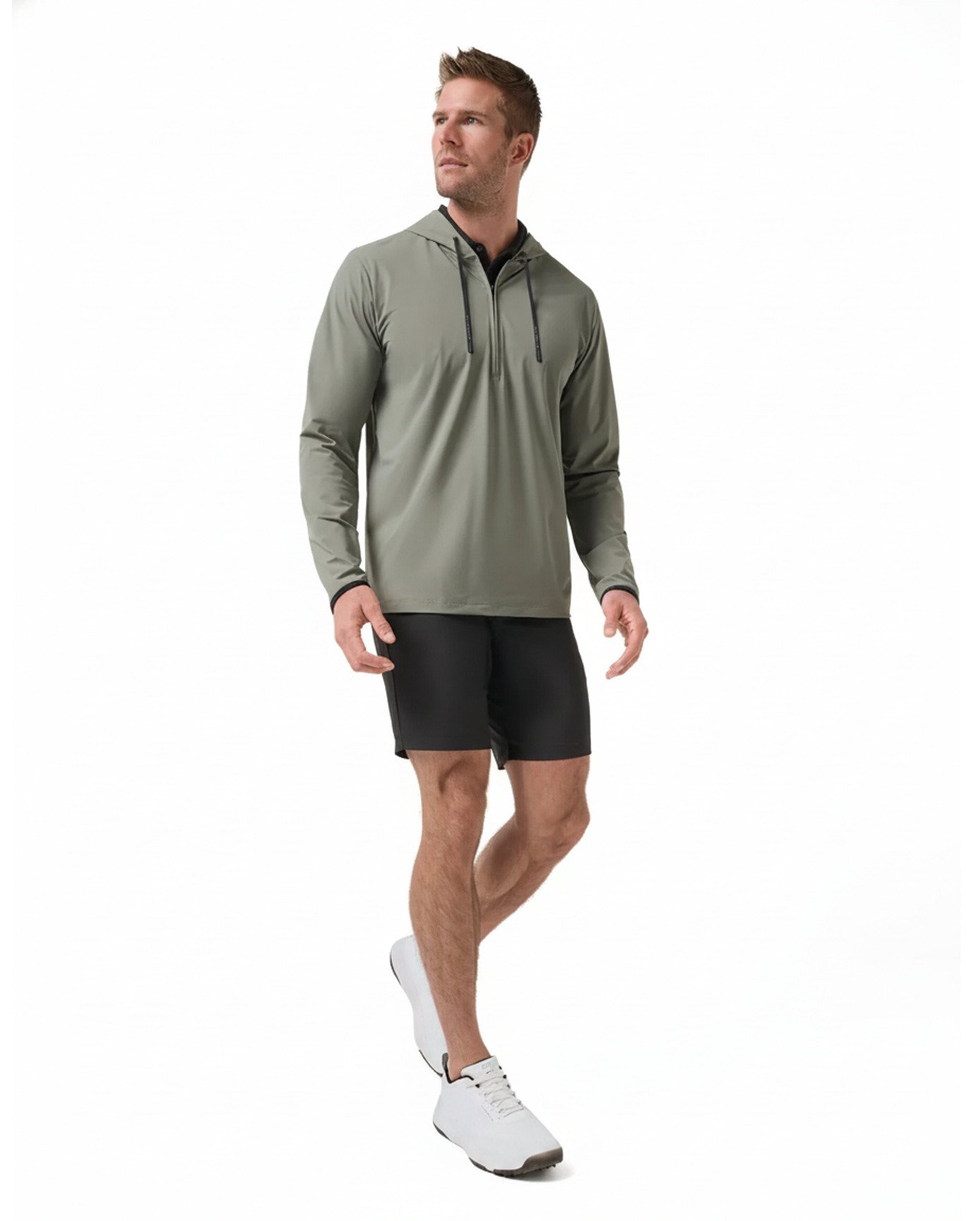 Travis Mathew Hero Hour Tech heren hoodie, dark olive