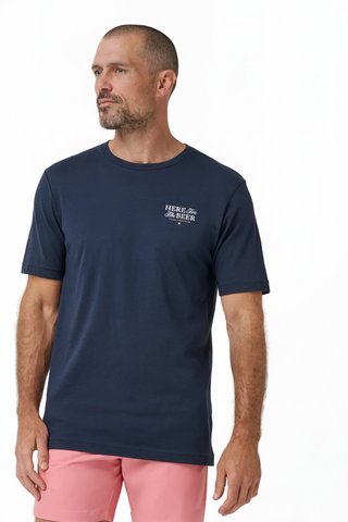 Travis Mathew Stout Standard heren T-Shirt, total eclipse