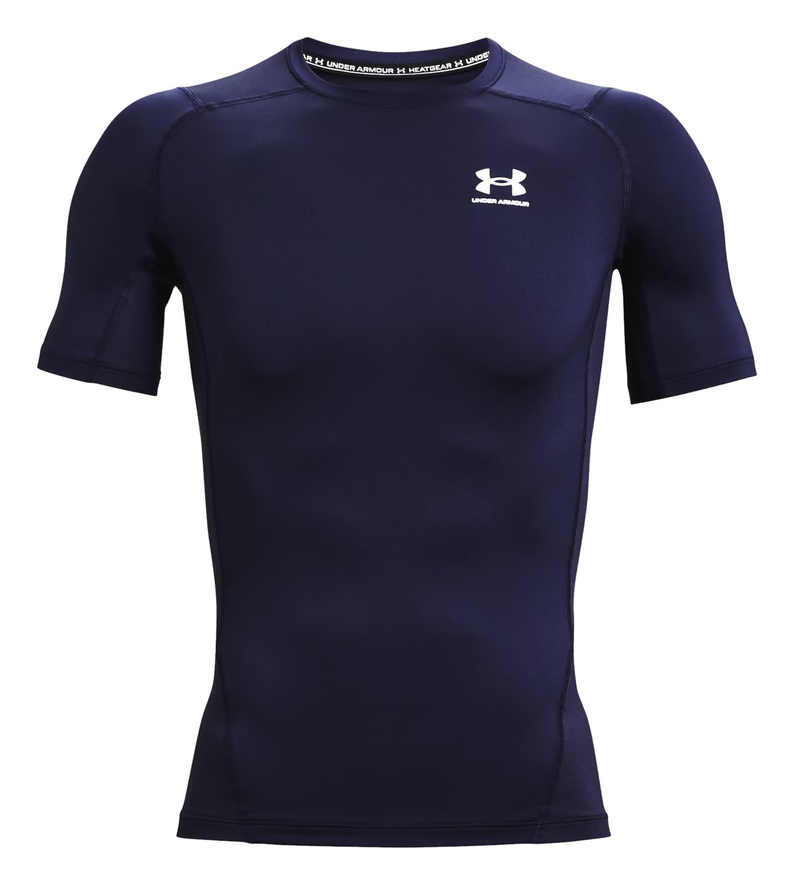 Under Armour HeatGear heren compressieshirt, midnight navy/wit