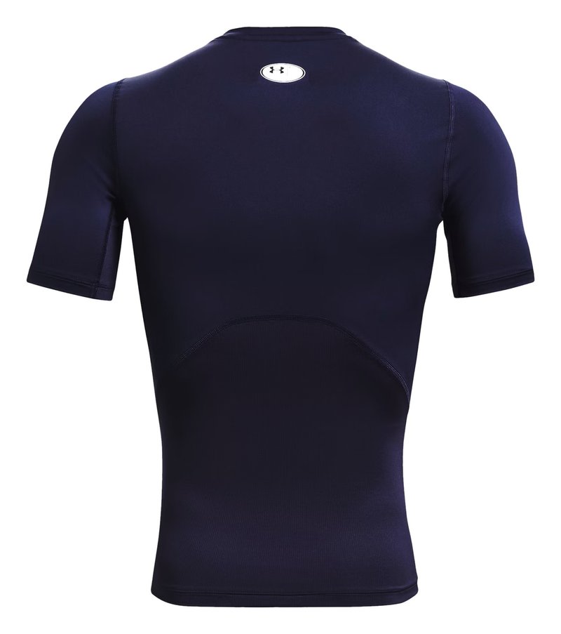 Under Armour HeatGear heren compressieshirt, midnight navy/wit
