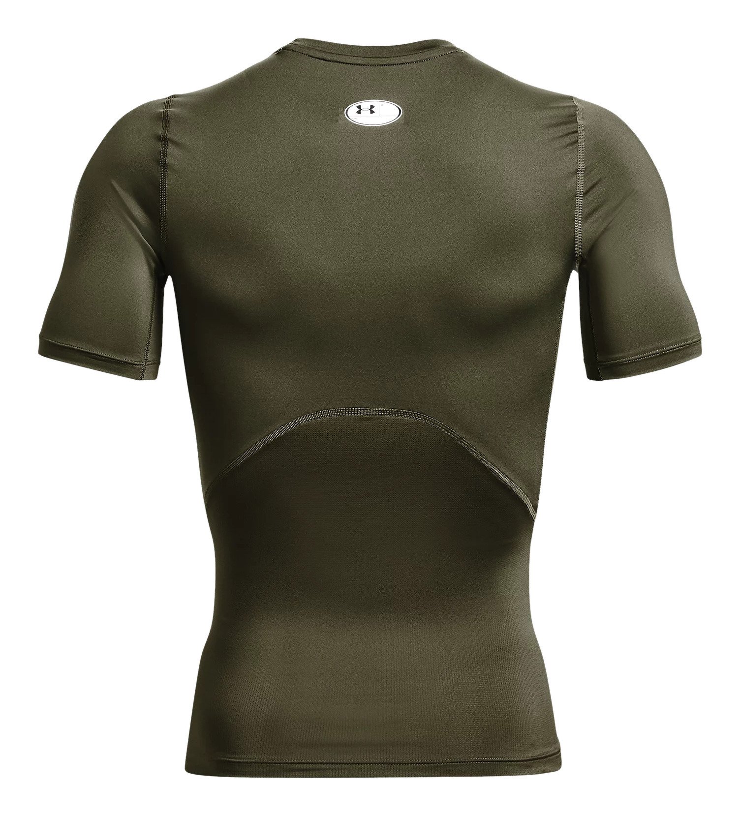 Under Armour HeatGear heren compressieshirt, marine OD green/wit